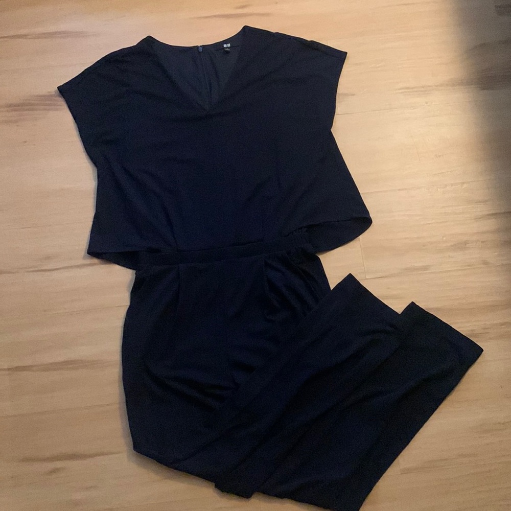 Uniqlo Navy Jumpsuit, Size Small